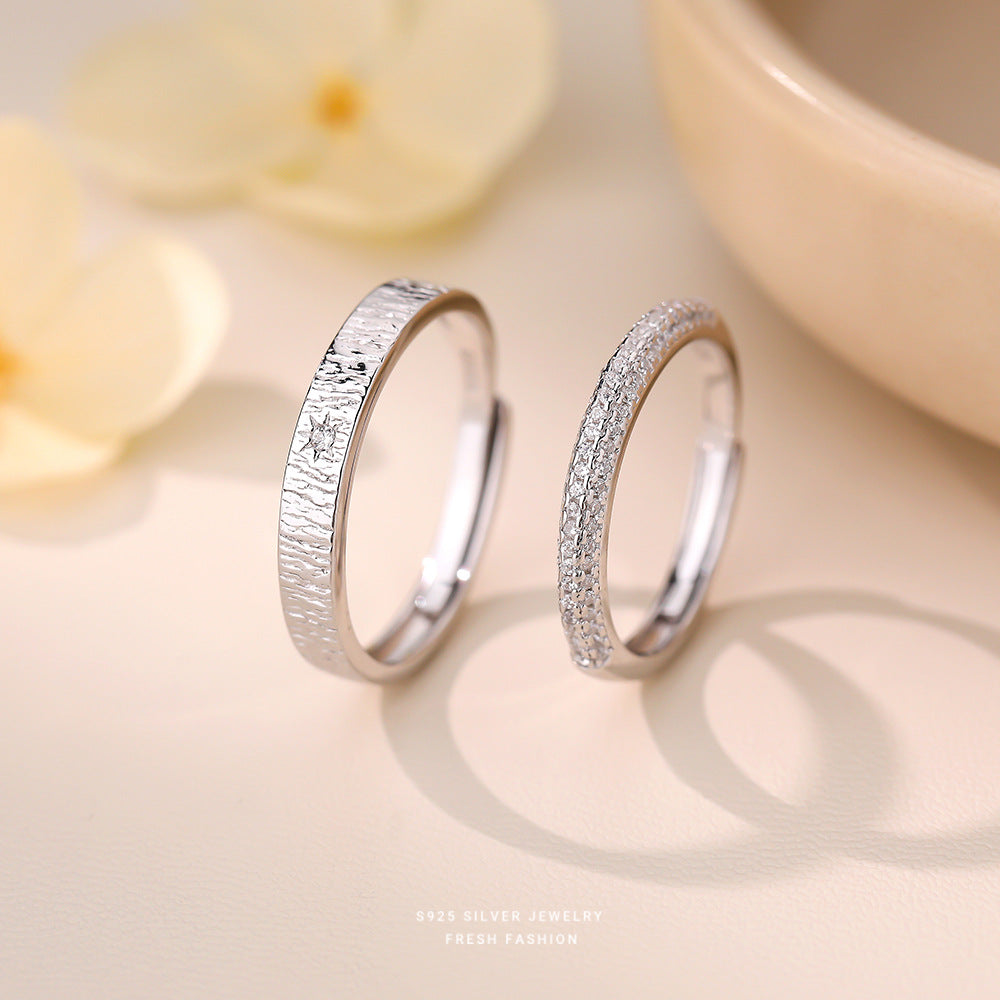C廠 韓國韓版滿天星情侶S925純銀戒指 批發 折扣@洽客服 25.11.26「K2416 K2417」