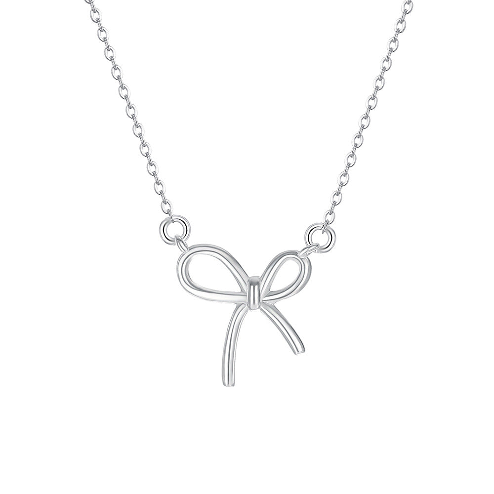 C廠 韓國韓版蝴蝶結S999純銀項鍊 批發 折扣@洽客服 25.12.W1「A4736」