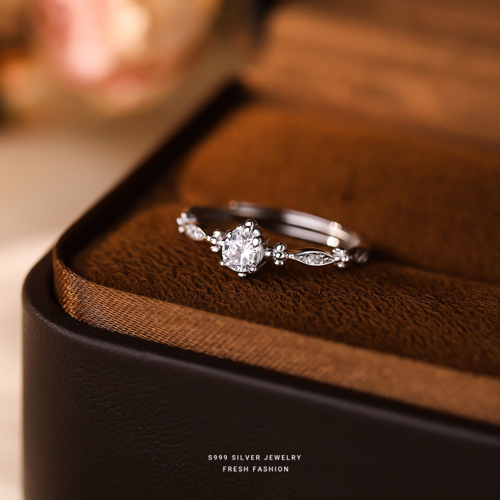 C廠 韓國韓版輕奢鋯石S999純銀戒指 批發 折扣@洽客服 25.11.26「F6396」