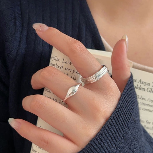 C3廠 韓國韓版圓弧幾何S925純銀戒指 批發 折扣@洽客服 25.12.W2「hjz292 hjz290」