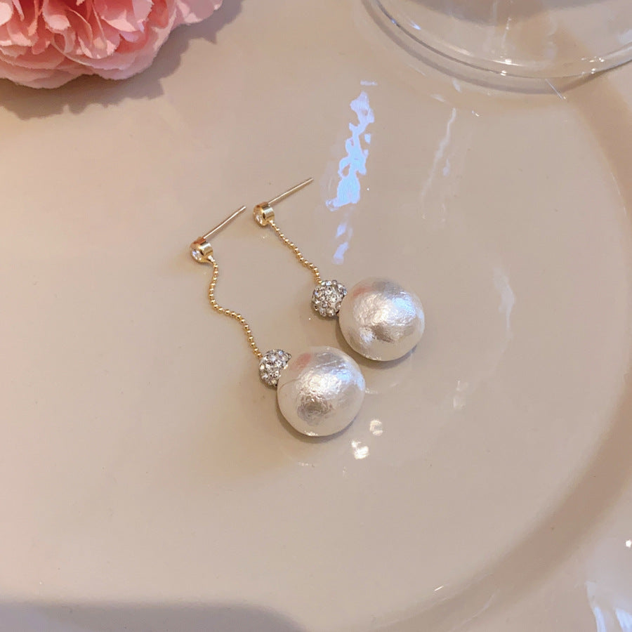 A2廠 韓國韓版鋯石棉花珍珠銀針耳環 批發 折扣@洽客服 25.12.W4「HE26412」