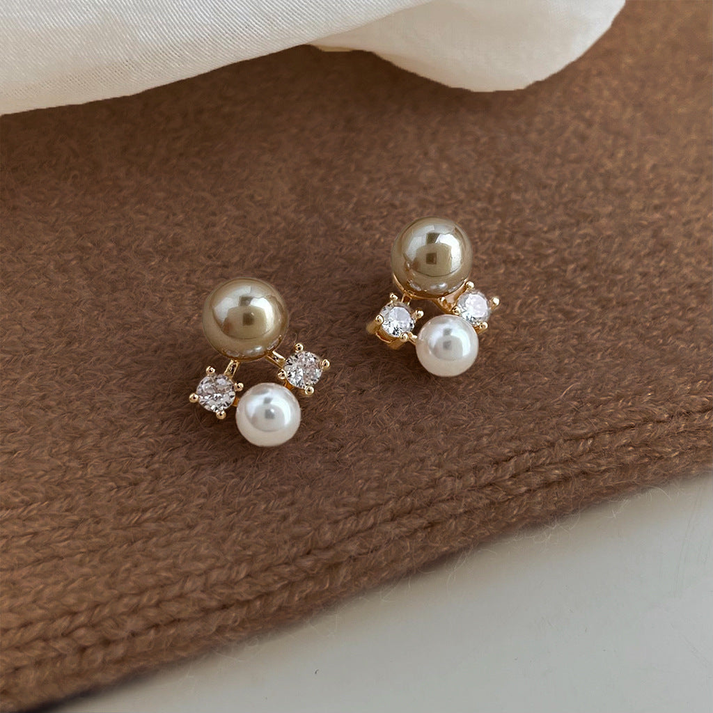 A廠 日韓款咖色珍珠耳環 批發 折扣@洽客服 26.01.W1「6941」