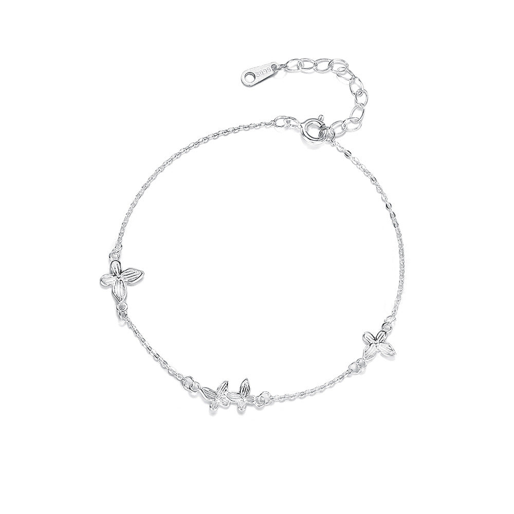 C廠 韓國韓版條紋蝴蝶S999純銀手鍊 批發 折扣@洽客服 25.12.W1「L1235」