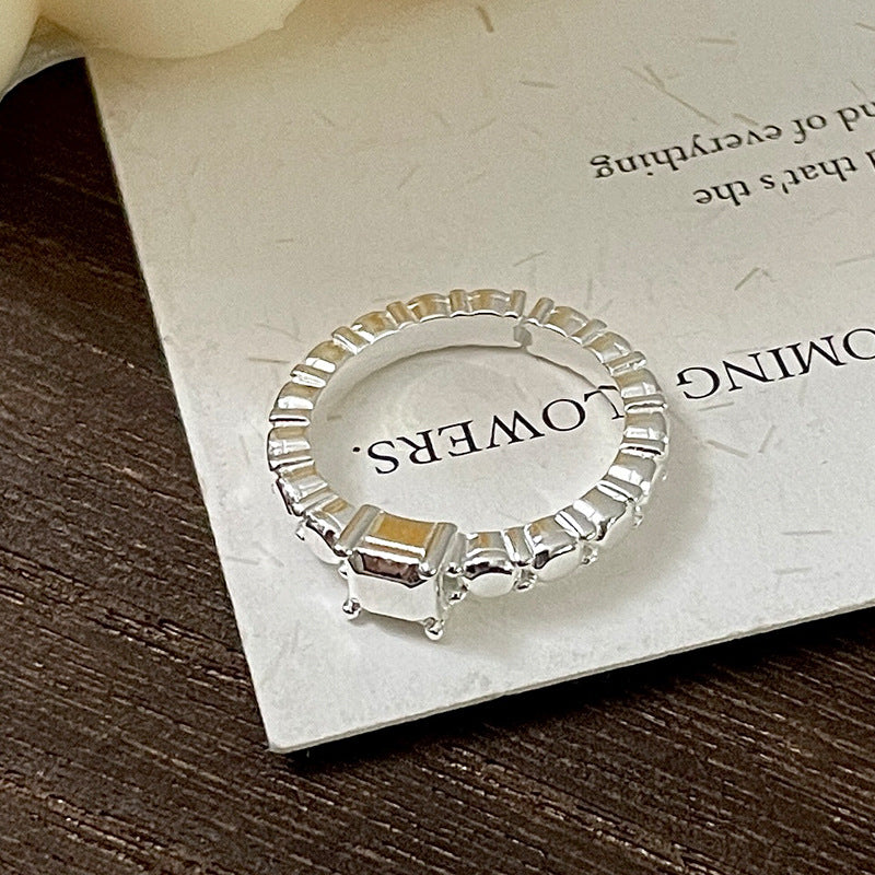 C2廠 韓國韓版重工幾何方塊S925純銀戒指 批發 折扣@洽客服 25.11.W3「SR1223」