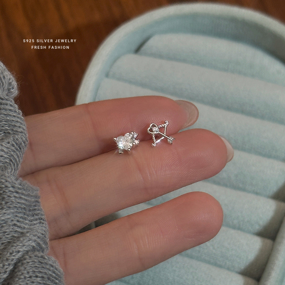 C廠 韓國韓版愛心丘比特之箭S925純銀耳環 批發 折扣@洽客服 26.01.W1「E6036」