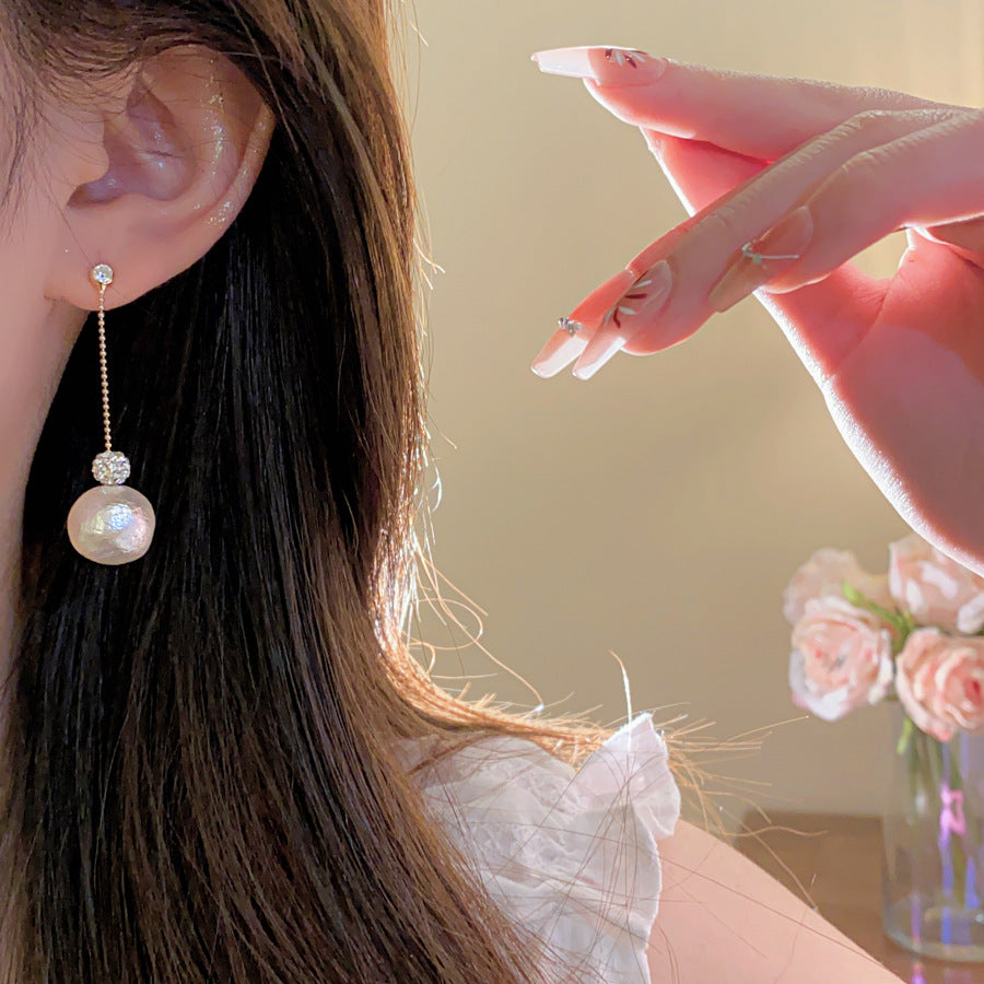 A2廠 韓國韓版鋯石棉花珍珠銀針耳環 批發 折扣@洽客服 25.12.W4「HE26412」