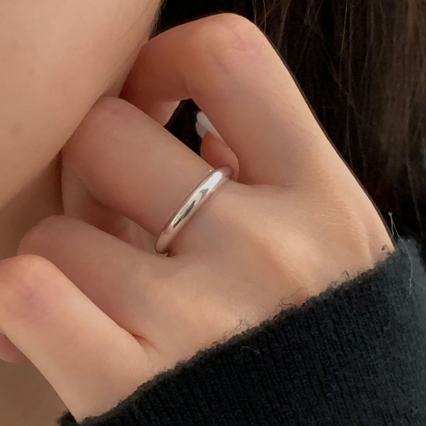 C2廠 韓國韓版泥鰍背素圈S925純銀戒指 批發 折扣@洽客服 26.01.W1「SR1451」