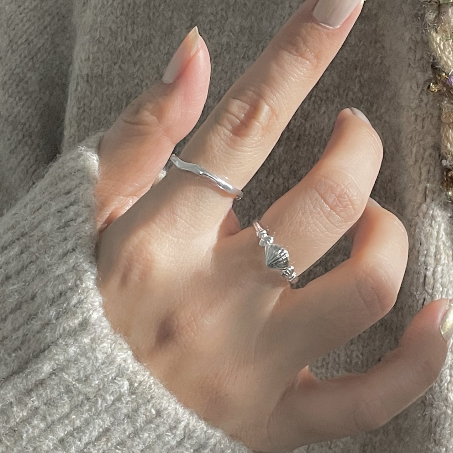 C2廠 韓國韓版貝殼珍珠S925純銀戒指 批發 折扣@洽客服 26.01.W1「XSR1213」