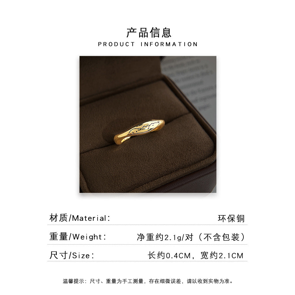 A廠 日韓系 極簡主義字母戒指批發 折扣@洽客服 26.08.W3「7460」