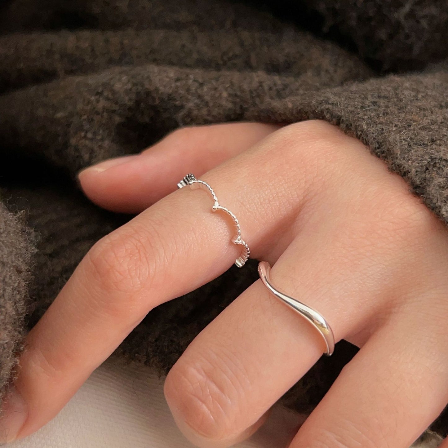 C3廠 韓國韓版幾何波浪S925純銀戒指 批發 折扣@洽客服 26.04.W3「HJZ439 hjz417」