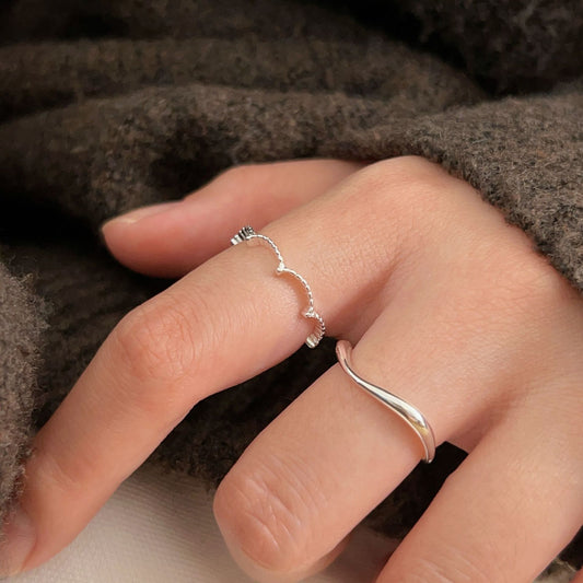 C3廠 韓國韓版幾何波浪S925純銀戒指 批發 折扣@洽客服 26.04.W3「HJZ439 hjz417」