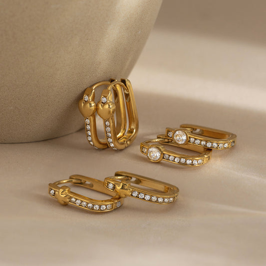 B廠 歐美款 十字架愛心鈦鋼鍍18K金耳環 批發 折扣@洽客服 26.03.W1「JDE0311134 JDE0311135-1 JDE0311135-2」