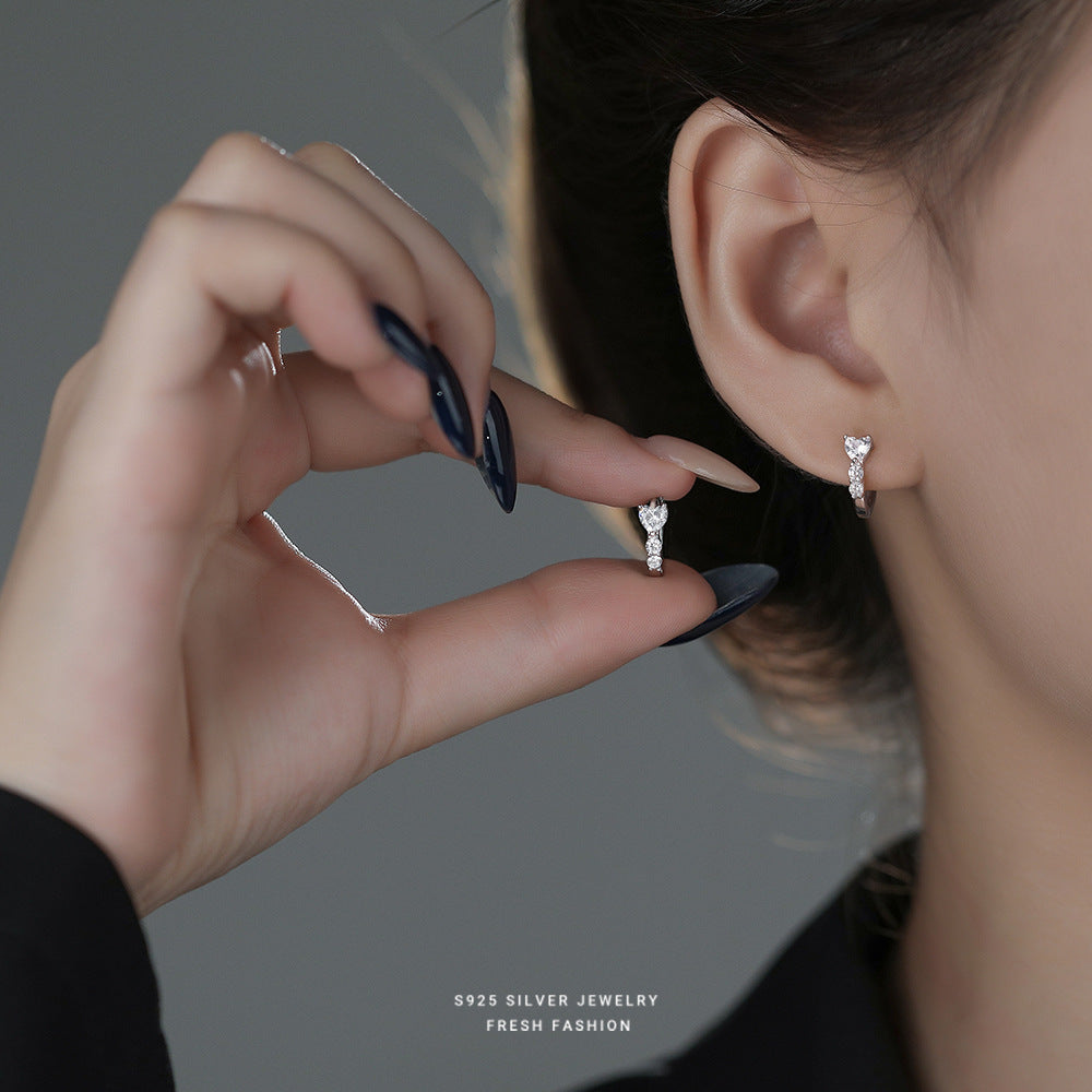 C廠 韓國韓版精緻愛心S925純銀耳環 批發 折扣@洽客服 25.11.26「E5790」