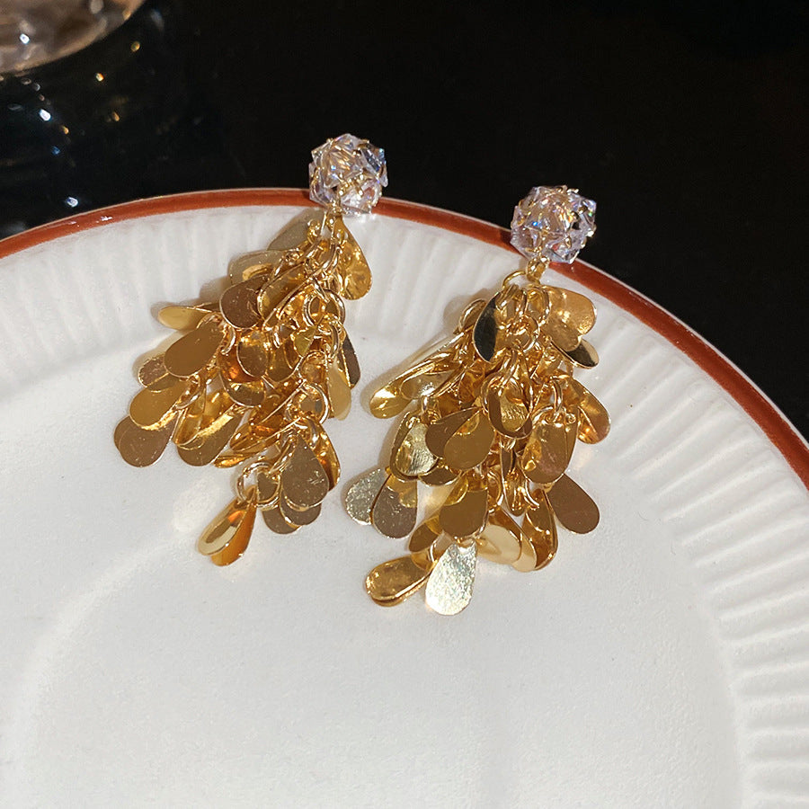 A2廠 日韓款鋯石水滴亮片銀針耳環 批發 折扣@洽客服 25.11.W4「HE29047」