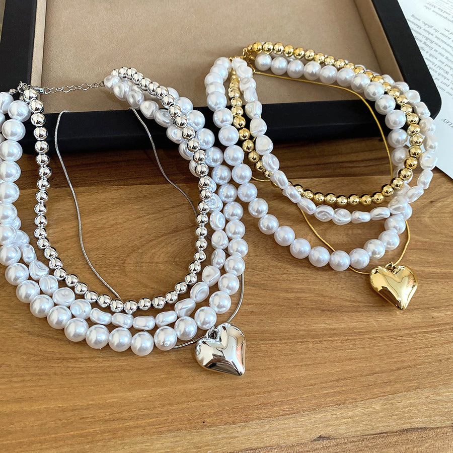 A2廠 韓國韓版愛心吊墜珍珠項鍊 批發 折扣@洽客服 25.12.W3「HN10709」