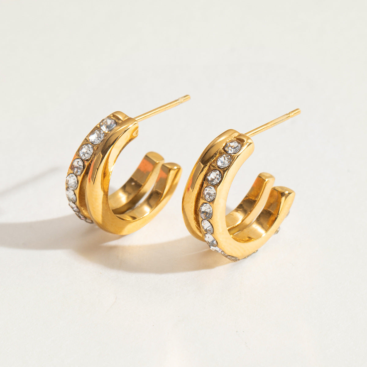 B廠 歐美款 LILY 鈦鋼鍍18K金耳環 批發 折扣@洽客服 25.12.W1「JDE0307045」