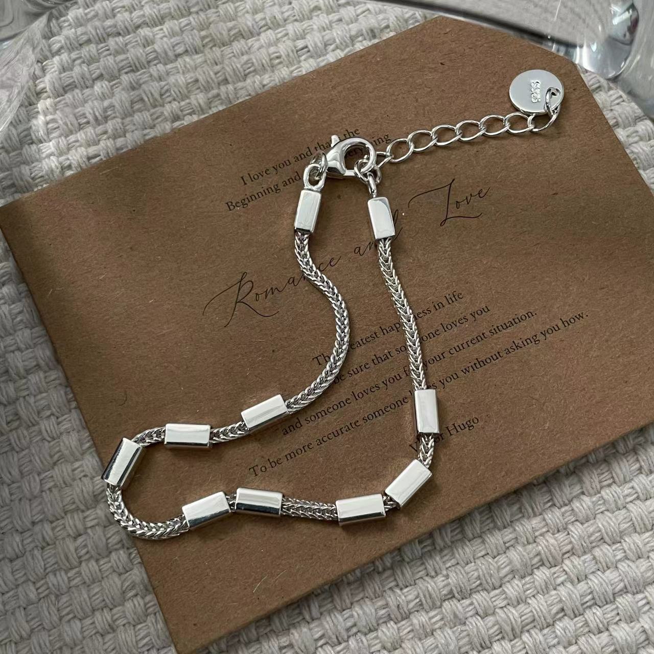 C2廠 韓國韓版質感方形S925純銀手鍊 批發 折扣@洽客服 25.11.W1「SB4230」