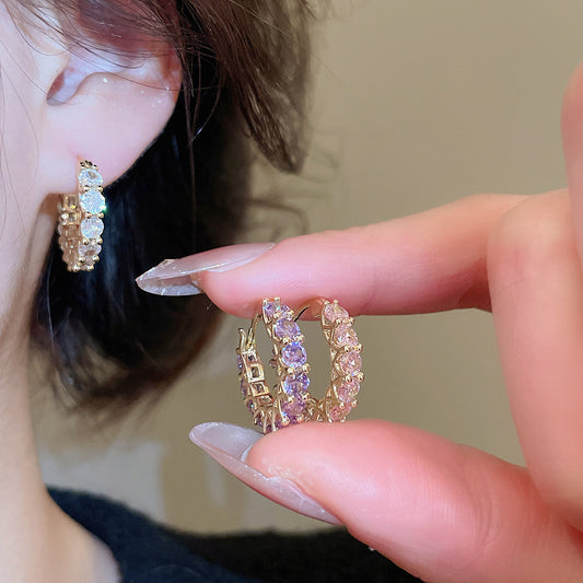 A2廠 韓國韓版氣質鋯石銅銀針耳環 批發 折扣@洽客服 26.02.W3「HE30575」