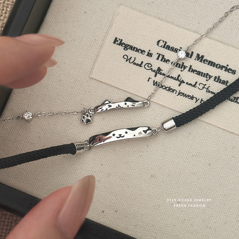 C廠  S925純銀｜ 貓狗日記情侶款手鍊 批發 折扣@洽客服 26.01.W2「L1287、L1288」