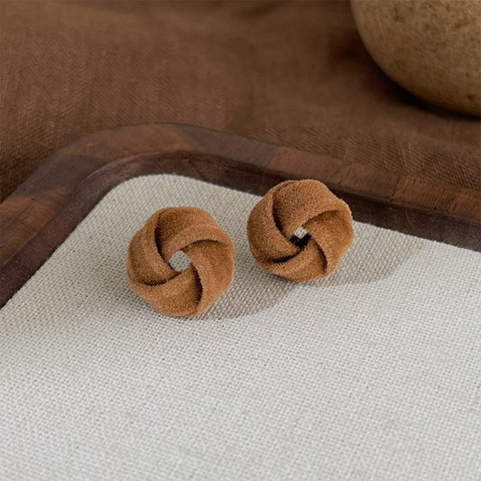 A廠 日韓款 幾何植絨銀針耳環 批發 折扣@洽客服 25.10.W5「3433」