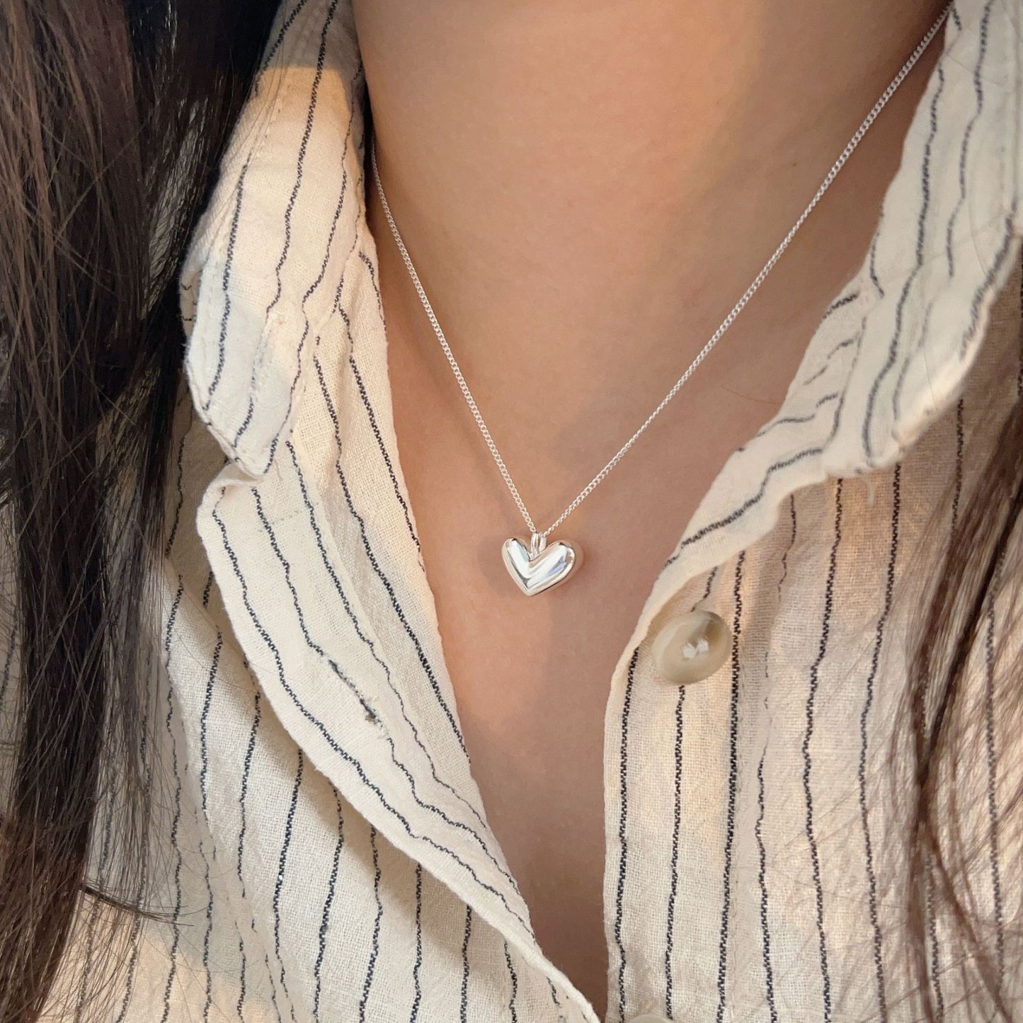 C3廠 韓國韓版眷愛之心2面戴 S925純銀項鍊批發 折扣@洽客服 25.03.W2「xl142」