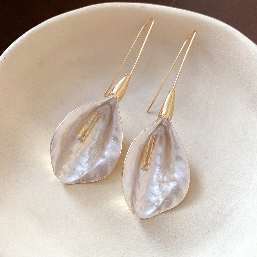 A2廠 日韓款復古噴漆花瓣銀針耳環 批發 折扣@洽客服 25.11.W4「HE29028」