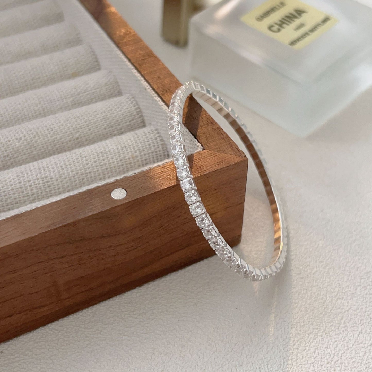 C3廠 韓國韓版閃閃動人滿鑽S925純銀手鍊 批發 折扣@洽客服 25.11.W1「HSL105」