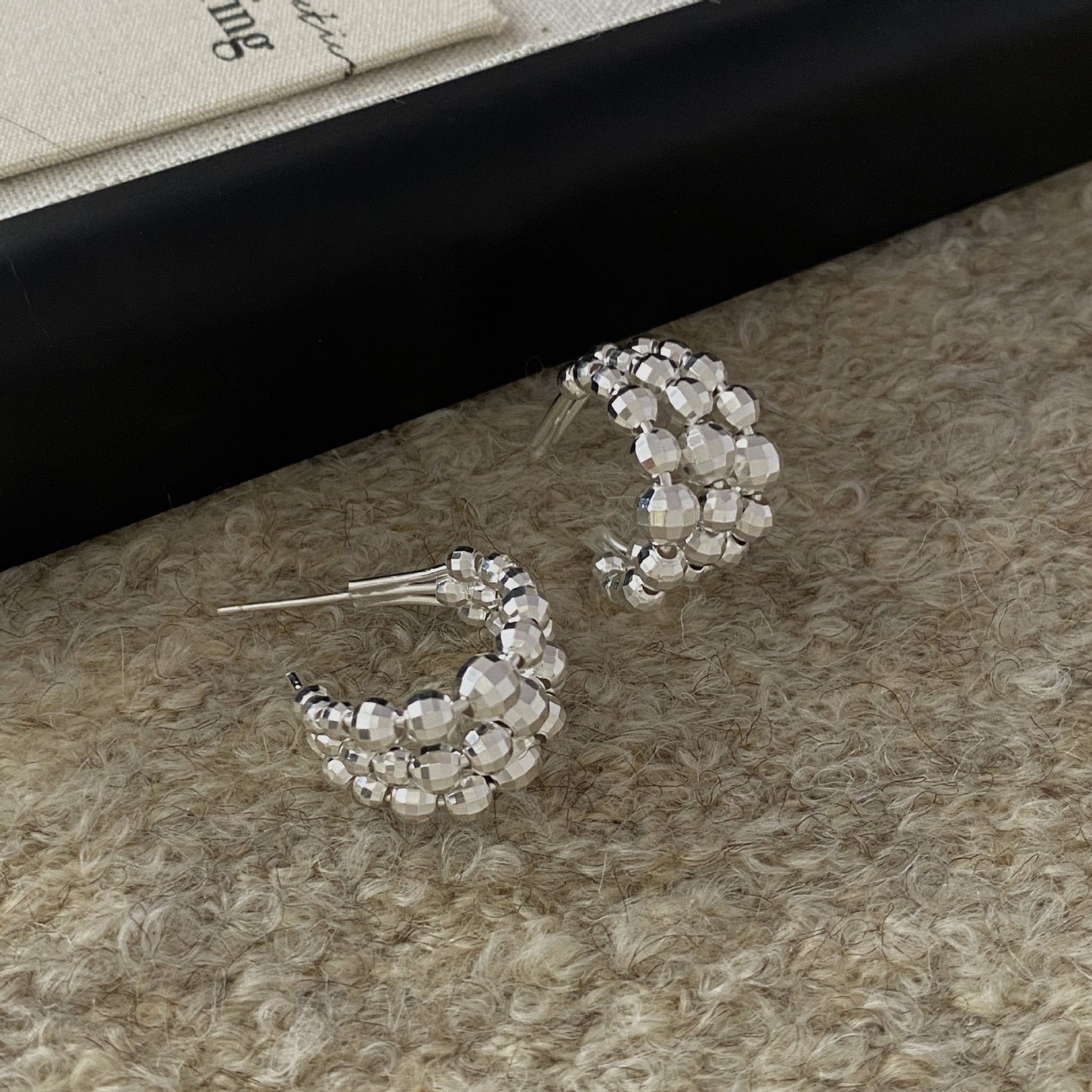 C2廠 韓國韓版復古串珠S925純銀耳環 批發 折扣@洽客服 25.10.W5「SE2488」