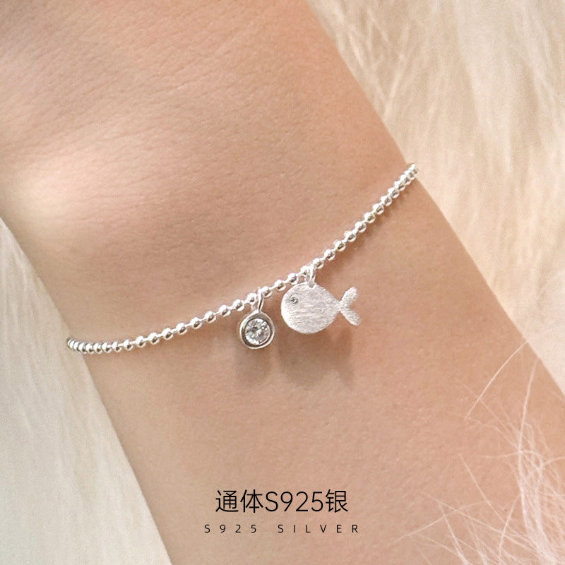 C廠 韓系小魚圓珠S925純銀手鍊批發 折扣@洽客服 26.07.W1「BRS3697」