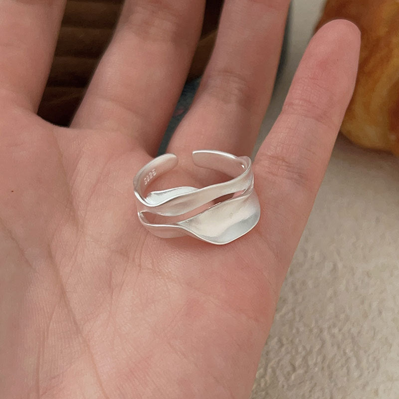 C3廠 韓國韓版噴砂不規則S925純銀戒指 批發 折扣@洽客服 25.10.W5「JZ085」