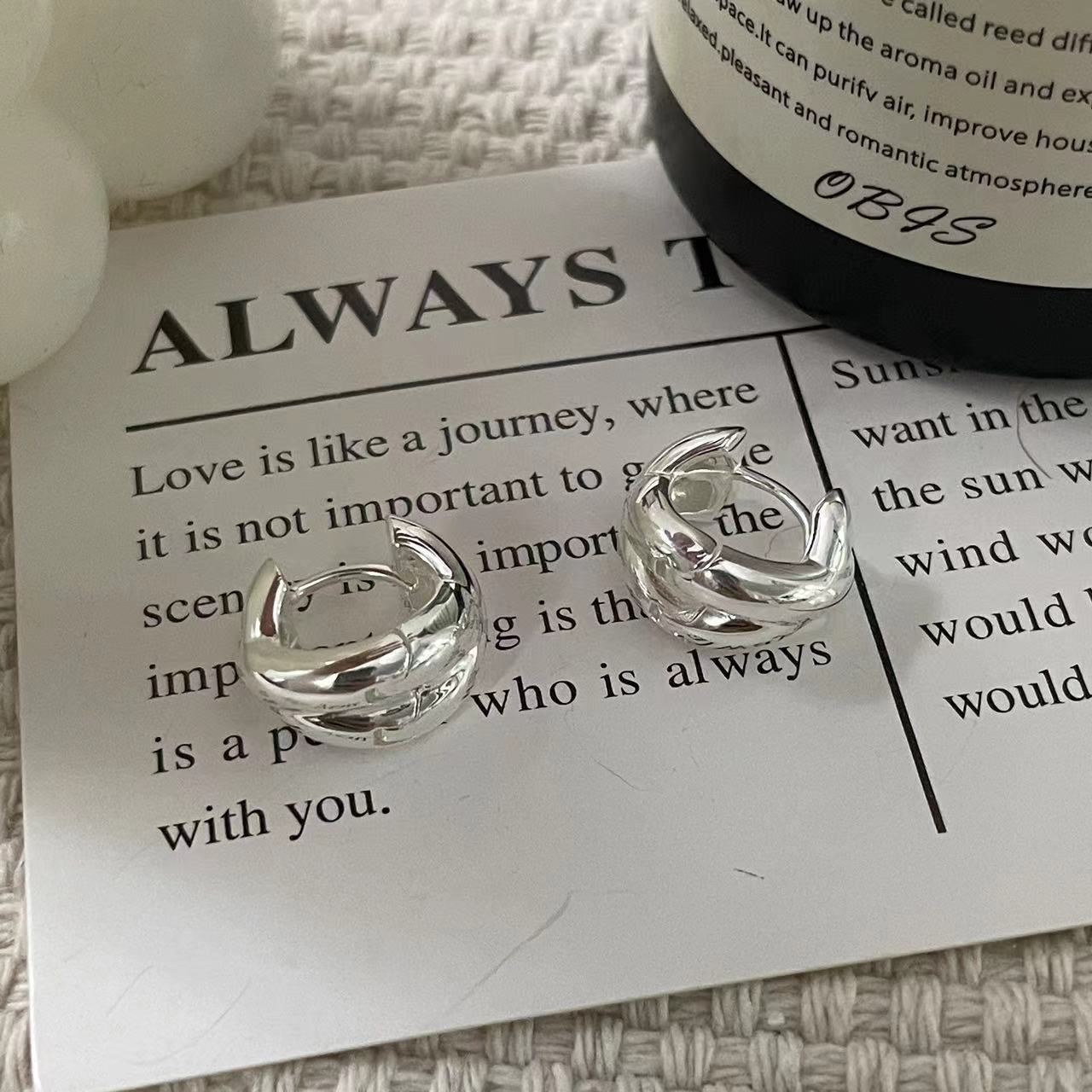 C2廠 韓國韓版雙層交叉925純銀耳環 批發 折扣@洽客服 25.11.W3「SE2492」