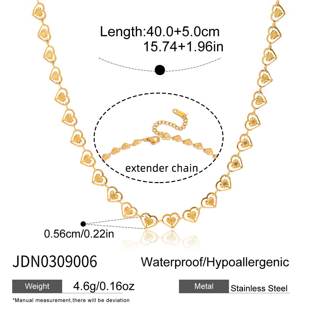 B廠 歐美款CAMILLE  鈦鋼鍍18K金項鍊 批發 折扣@洽客服 25.12.W3「JDN0309002」