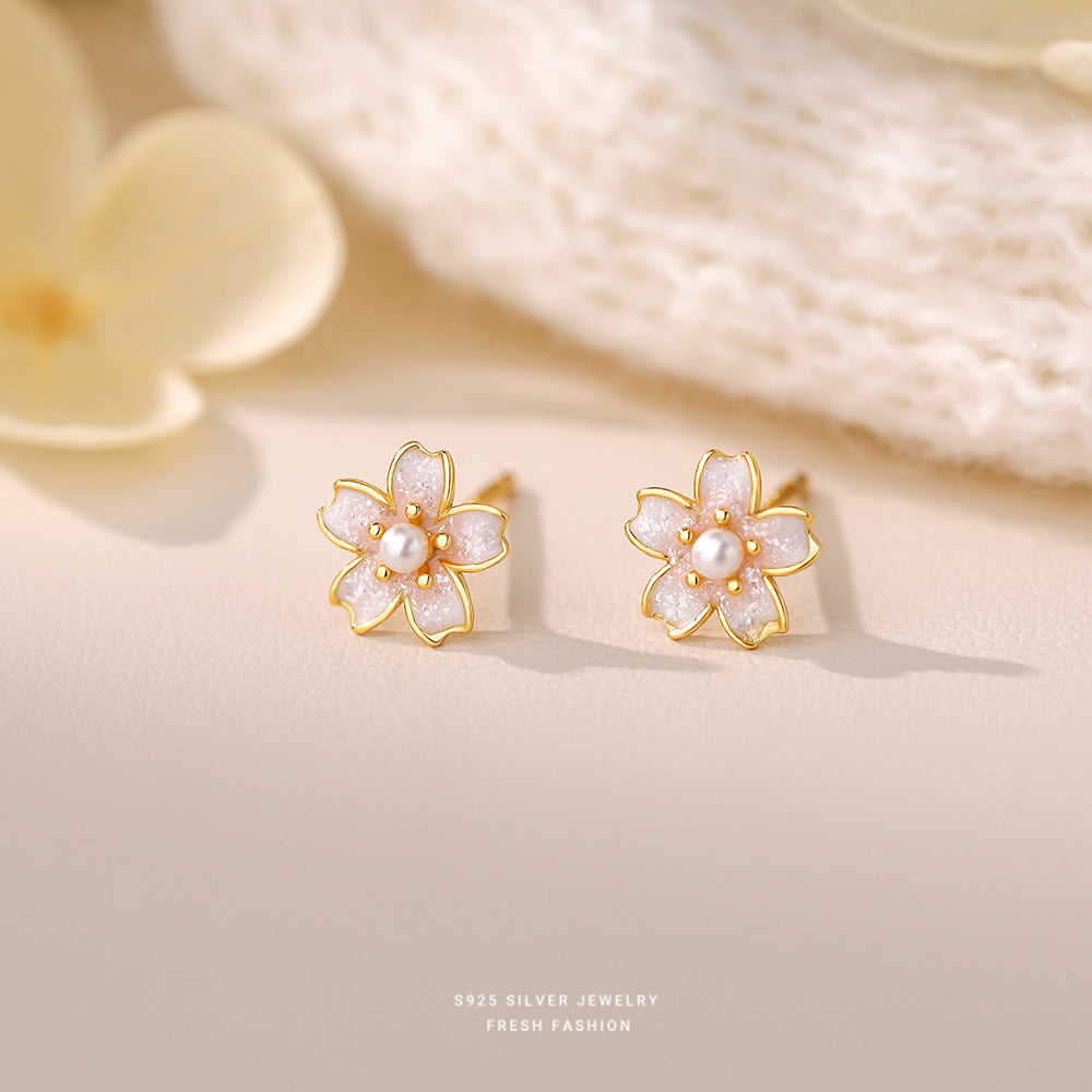 C廠  S925純銀｜韓國韓版山茶花耳環 批發 折扣@洽客服 26.02.W3「E6128」