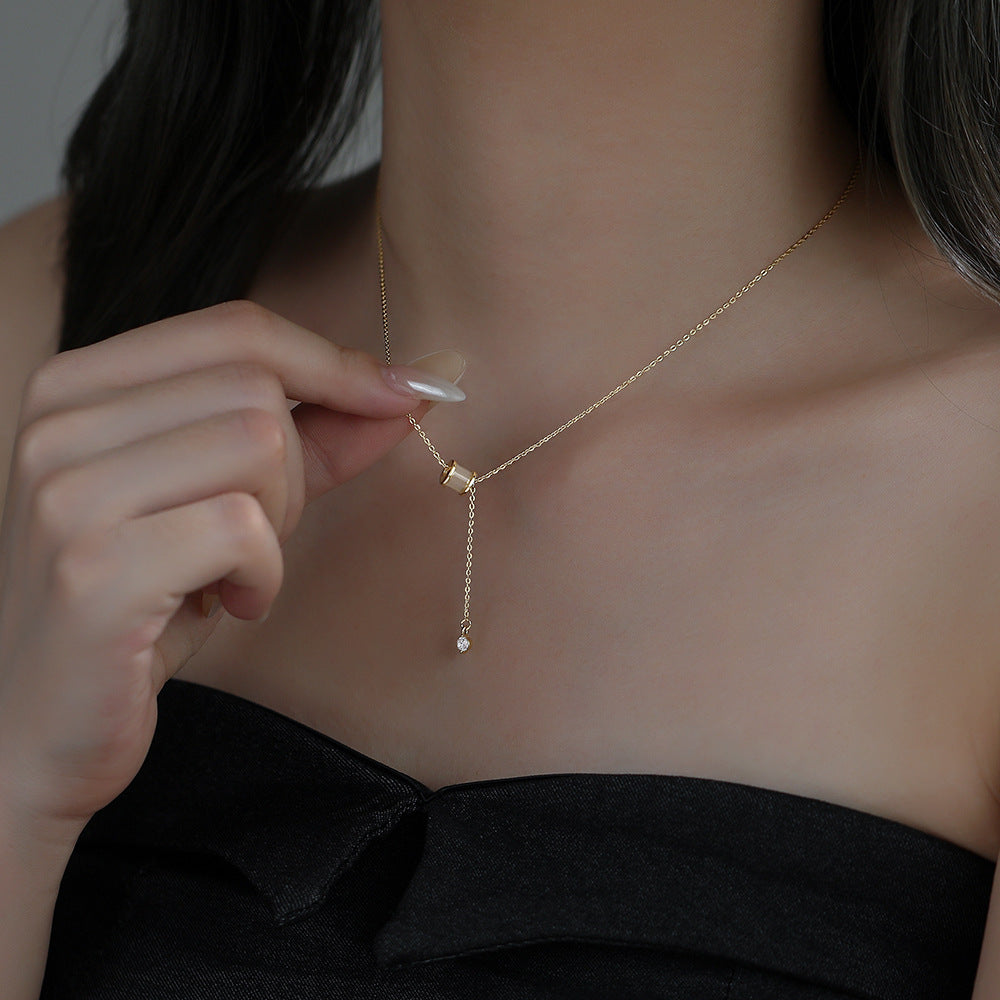 C廠 韓國韓版白玉髓小蠻腰S999純銀項鍊 批發 折扣@洽客服 25.12.W1「A4654」