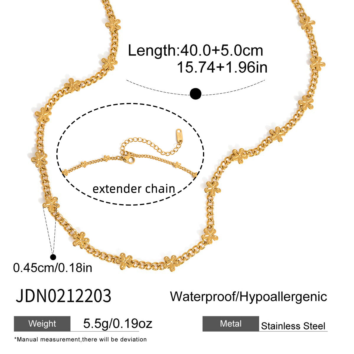 B廠 歐美款 花朵鈦鋼鍍18K金項鍊&手錬 批發 折扣@洽客服 26.02.W3「JDN0212203  JDB0212200」