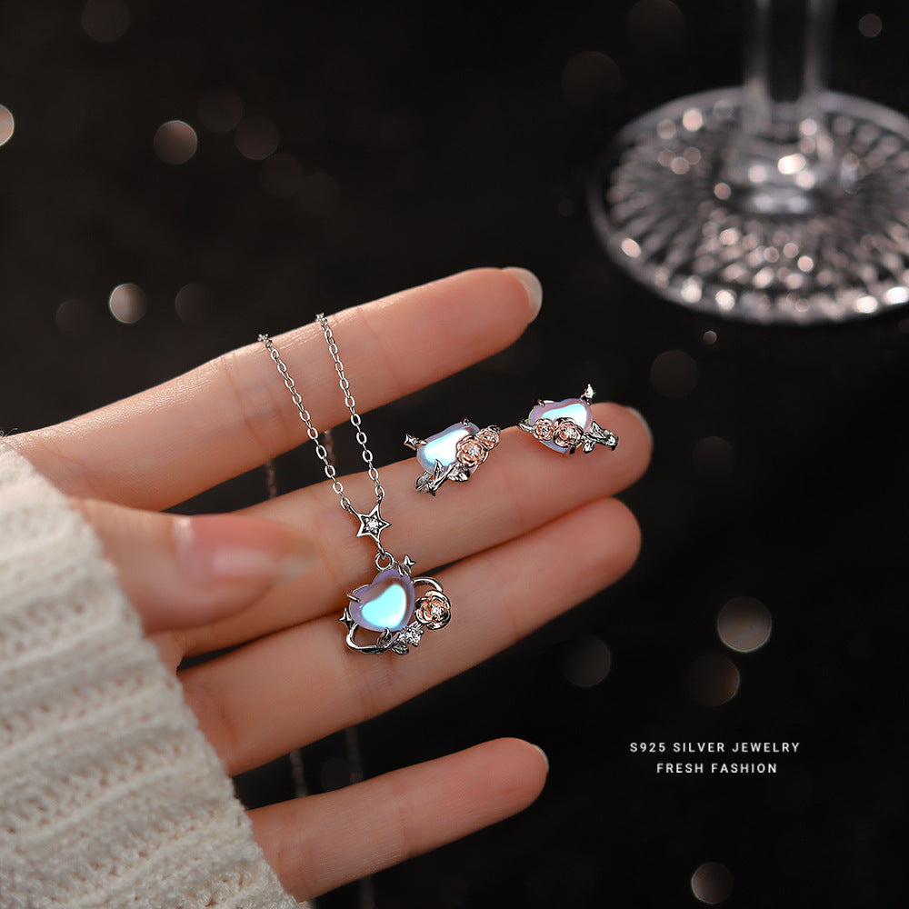 C廠 韓國韓版【玫瑰星球】月光石S925純銀耳環 批發 折扣@洽客服 25.10.W3「YE0135」