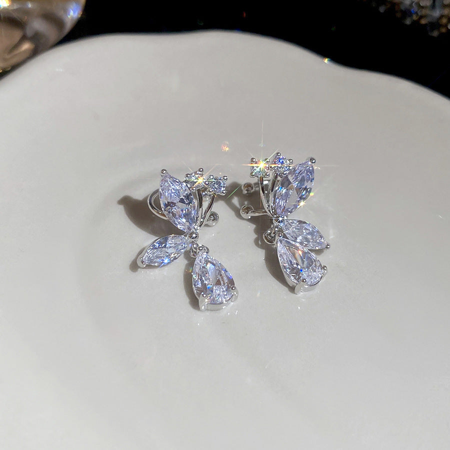 A2廠 韓國韓版水滴蝴蝶耳夾 批發 折扣@洽客服 25.11.W2「HE29206」