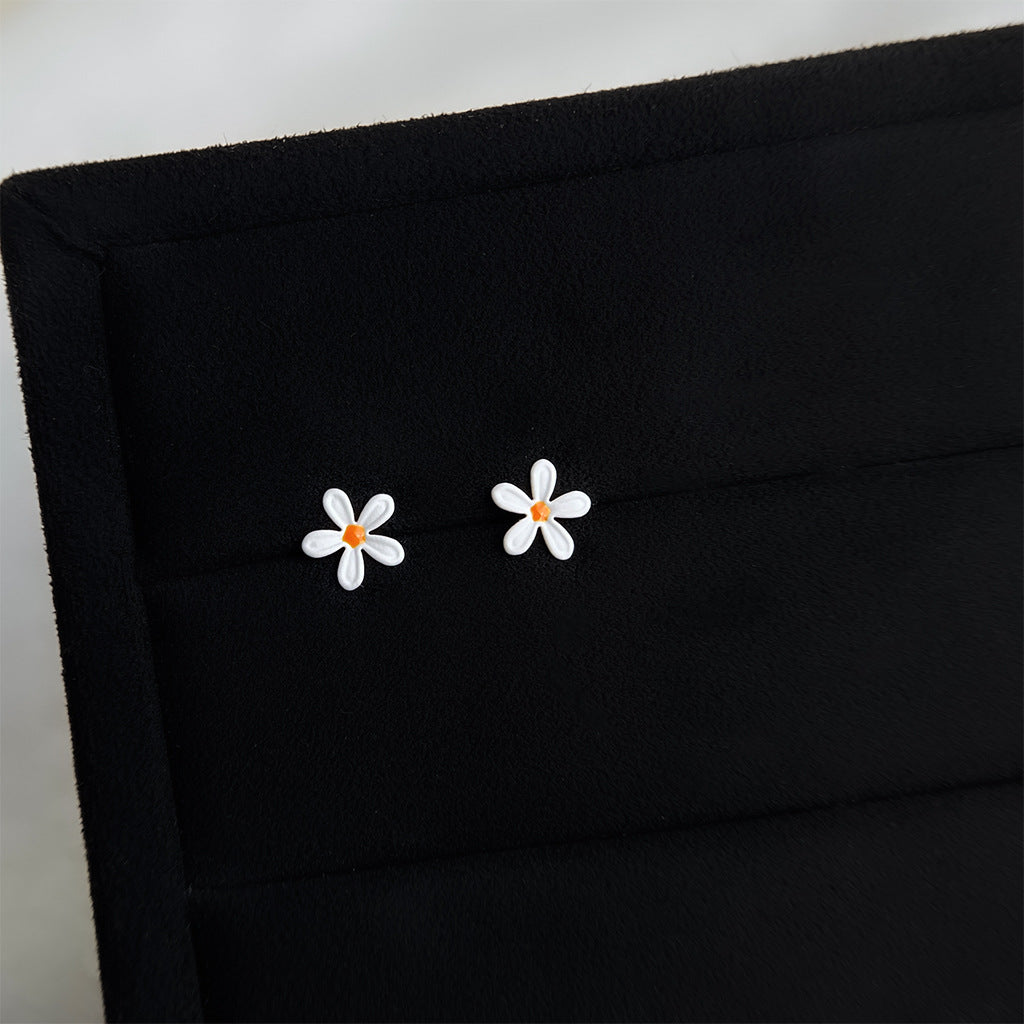 A廠 日韓迷你小雛菊銀針耳環 批發 折扣@洽客服 25.12.W3「2270」