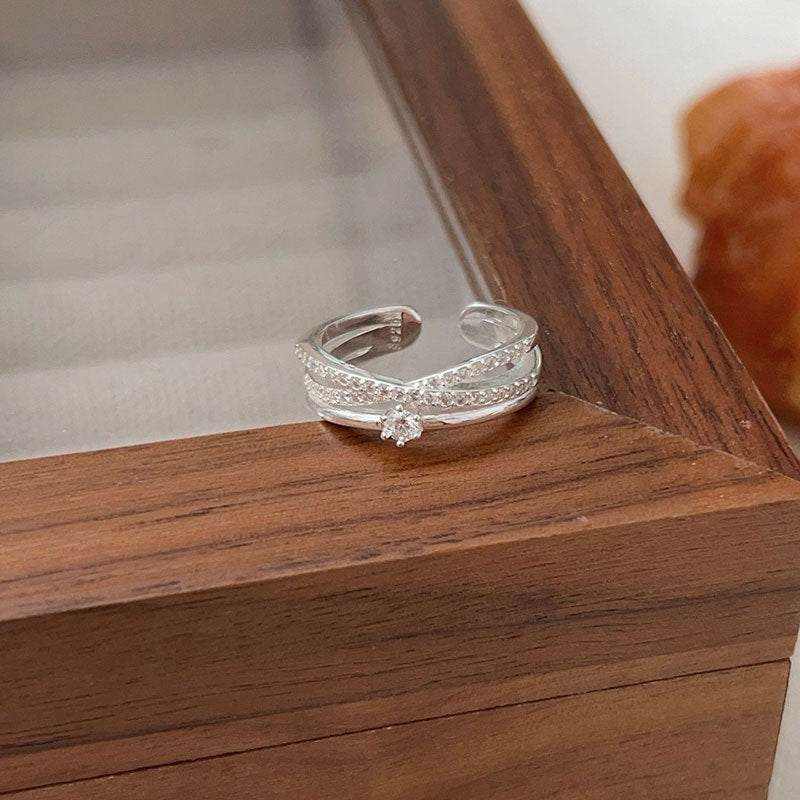 C3廠 韓版重工鑲嵌幾何S925純銀戒指 批發 折扣@洽客服 25/11.W4「jz023-1」