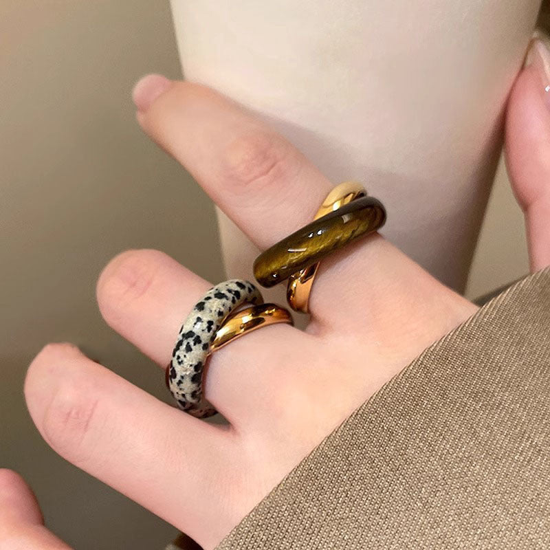 A2廠 日韓款復古石頭纏繞開口戒指 批發 折扣@洽客服 25.11.W4「HR2792」