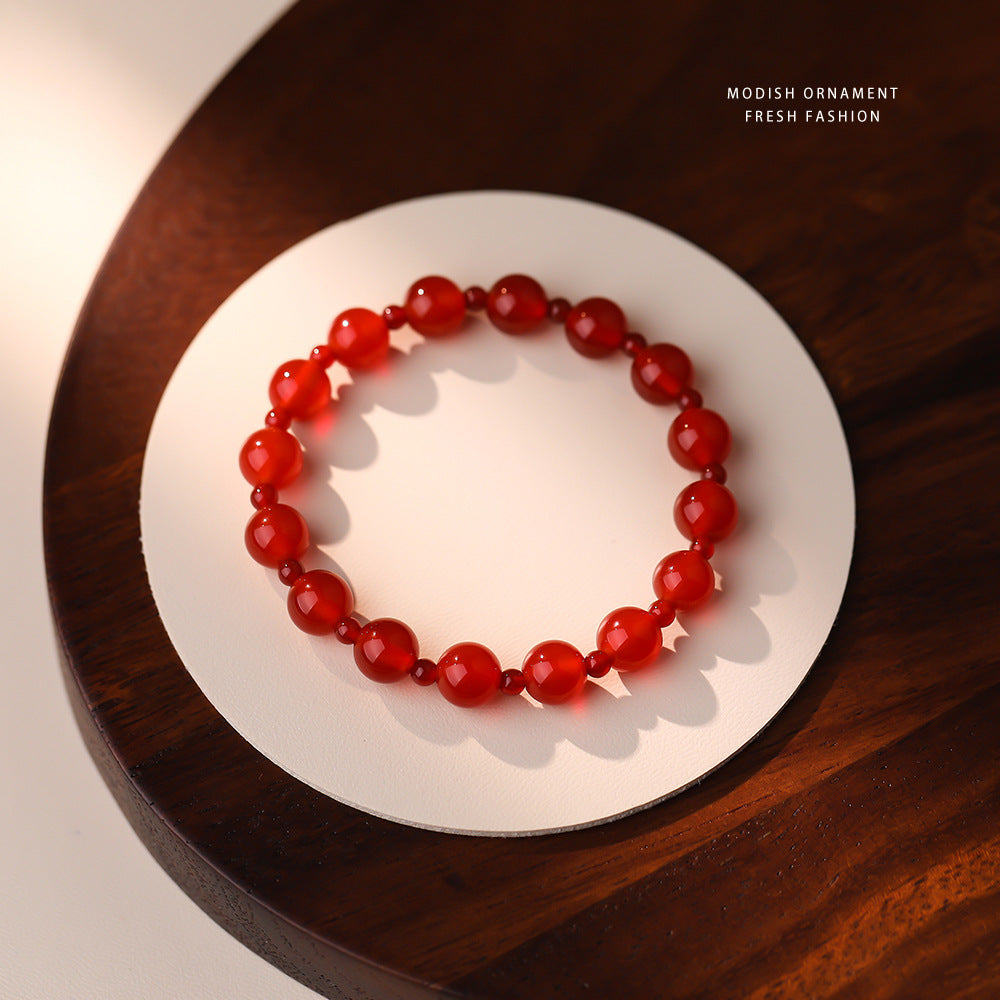 C廠 紅瑪瑙水晶手鍊 26.02.W1「L1295」