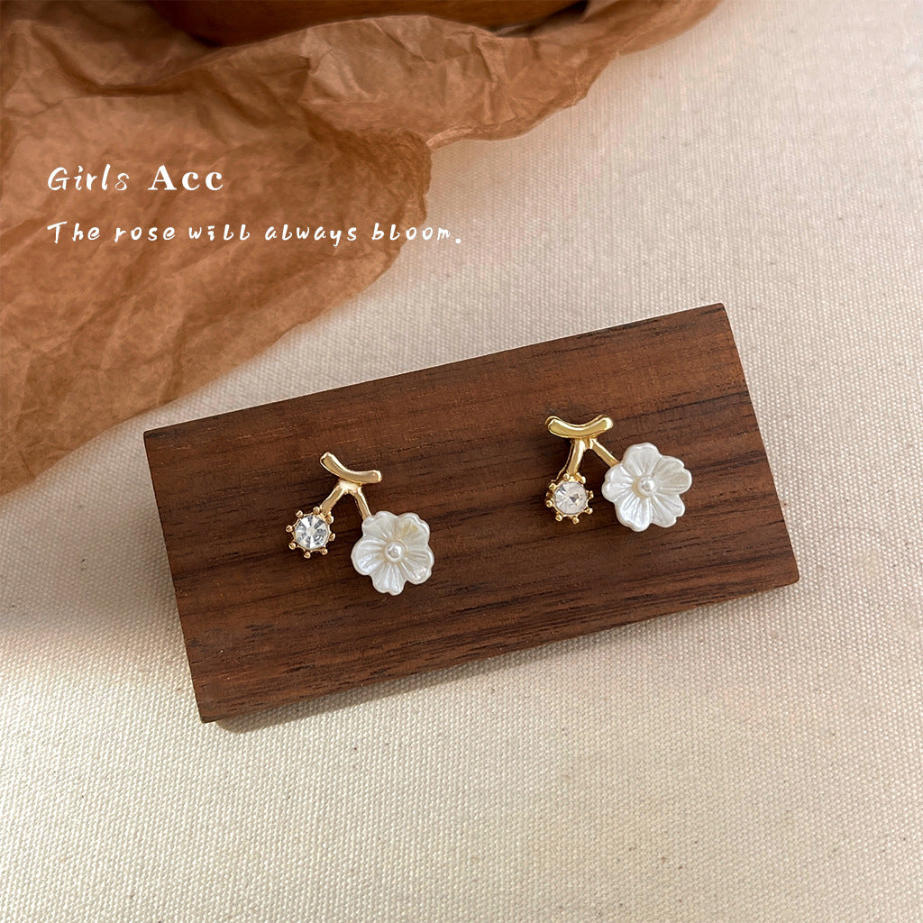 A廠 日韓款簡約花朵銀針耳環批發 折扣@洽客服 26.04.W3「A883」