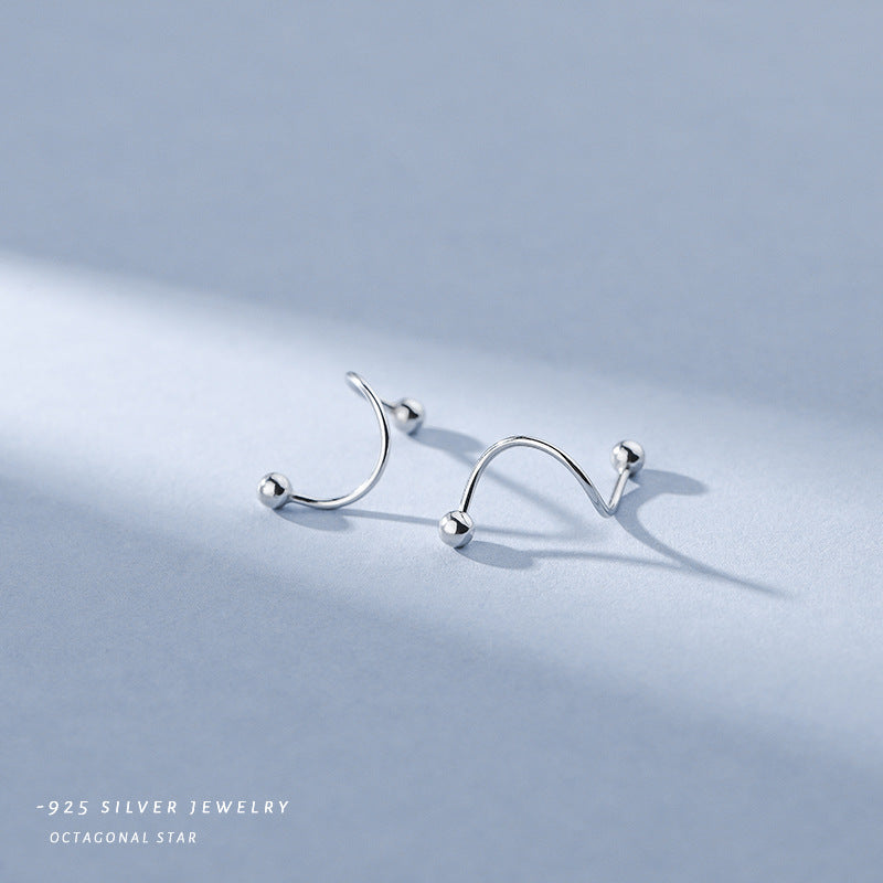 C廠 韓國韓版環繞光珠s925銀耳環批發 折扣@洽客服 26.03.W2「E2300」