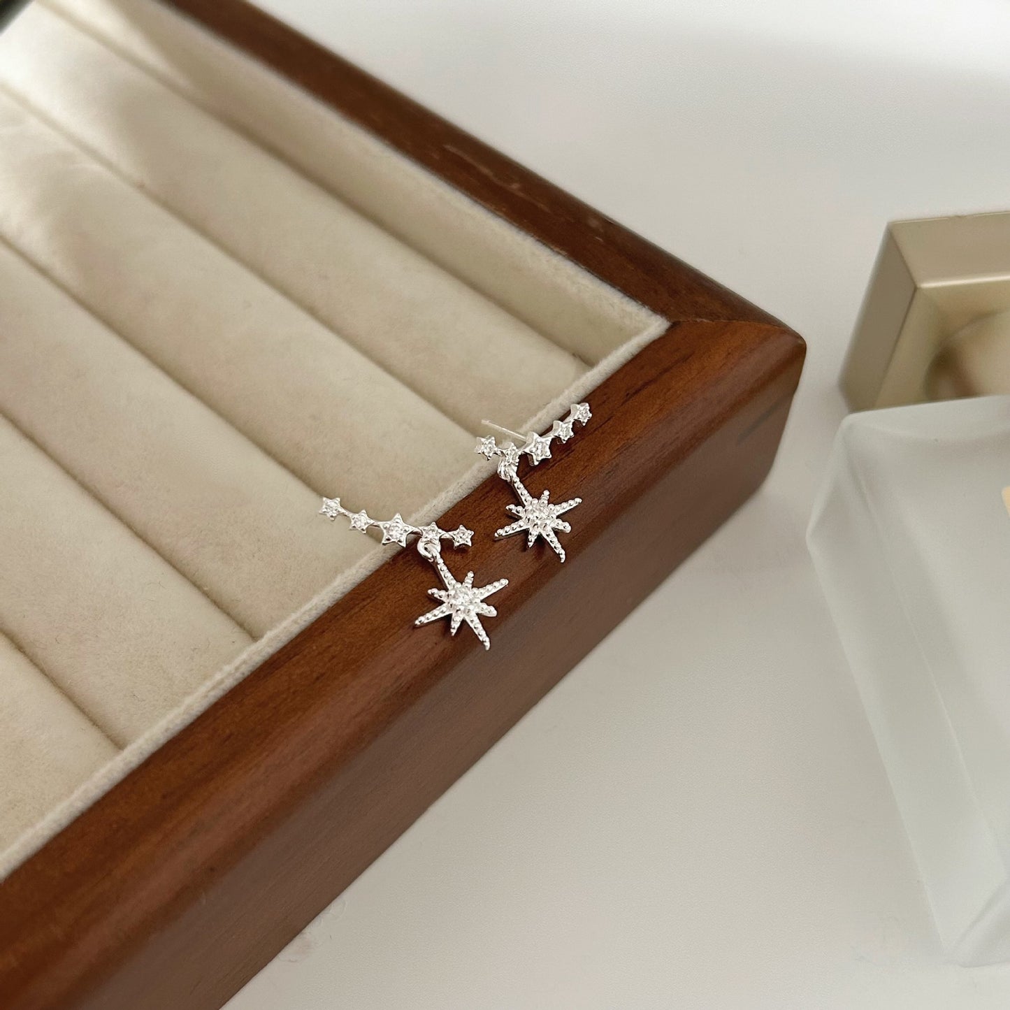 C3廠 韓國韓版八芒星S925純銀耳環 批發 折扣@洽客服 25.10.W5「HES250」