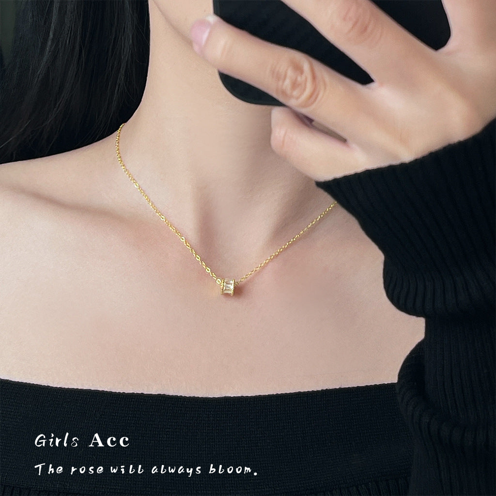 A廠 日韓款輕奢小蠻腰鋯石項鍊 批發 折扣@洽客服 25.12.W2「B-506」