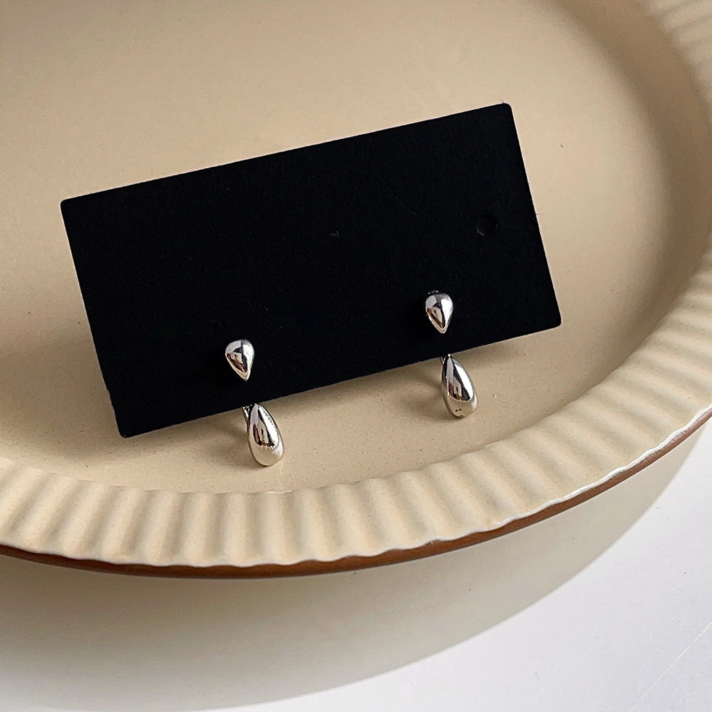 A廠 韓系水滴形環保銅銀針耳環批發 折扣@洽客服 26.03.10「2402-2403」