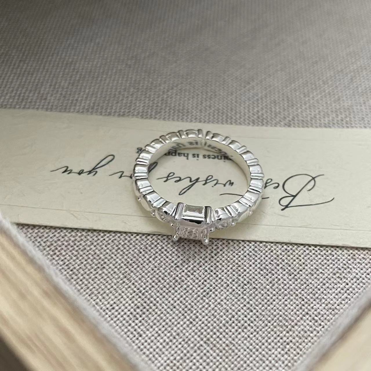 C2廠 韓國韓版重工幾何方塊S925純銀戒指 批發 折扣@洽客服 25.11.W3「SR1223」