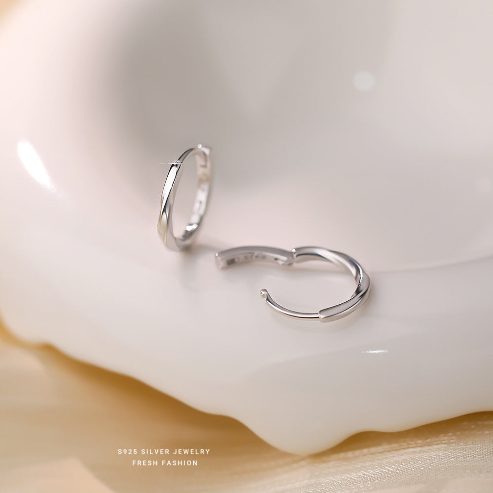 C廠 韓國韓版莫比烏斯環S925純銀耳環 批發 折扣@洽客服 25.12. W2「E5871」