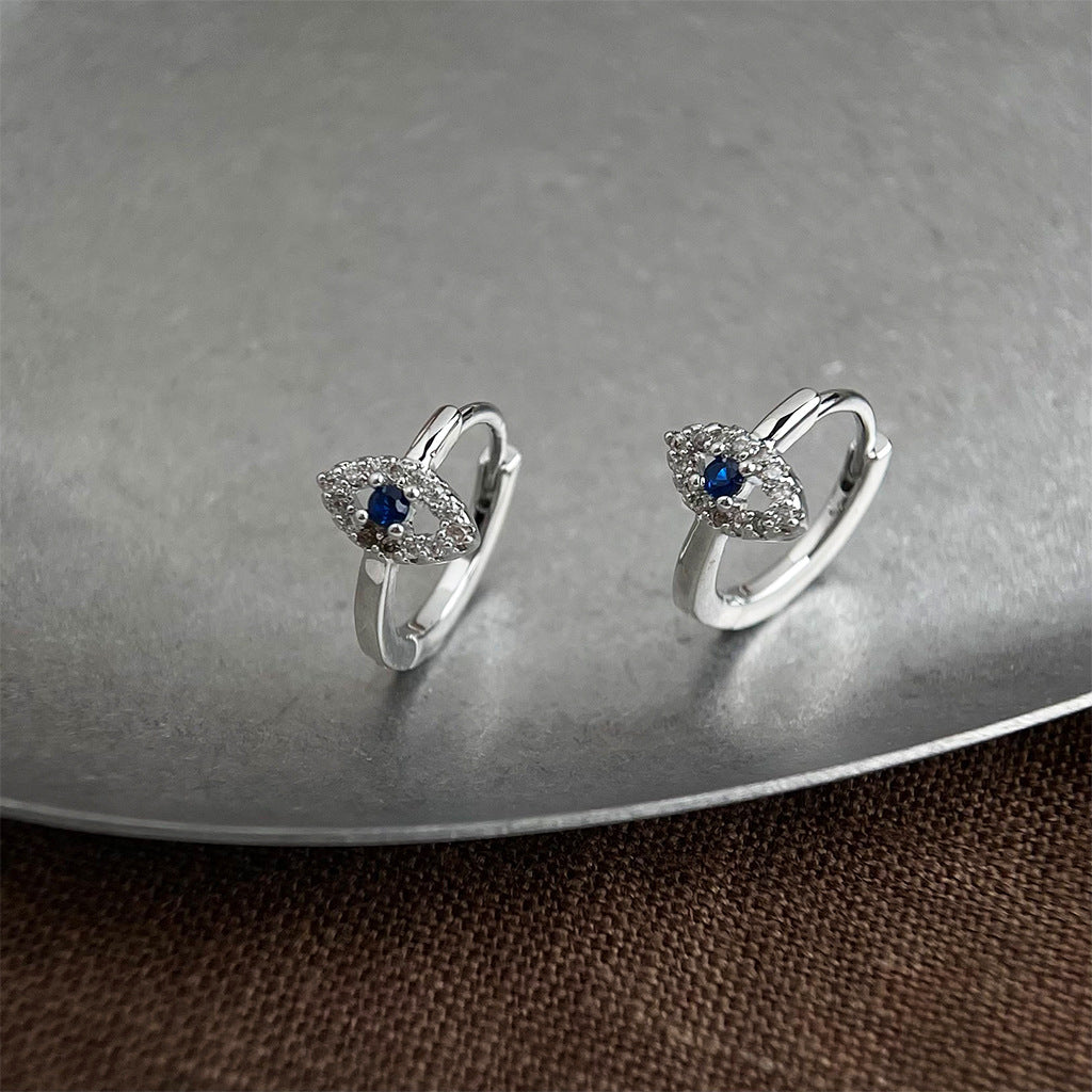 A廠 日韓款氣質鋯石眼睛耳環 批發 折扣@洽客服 26.01.W1「6968」