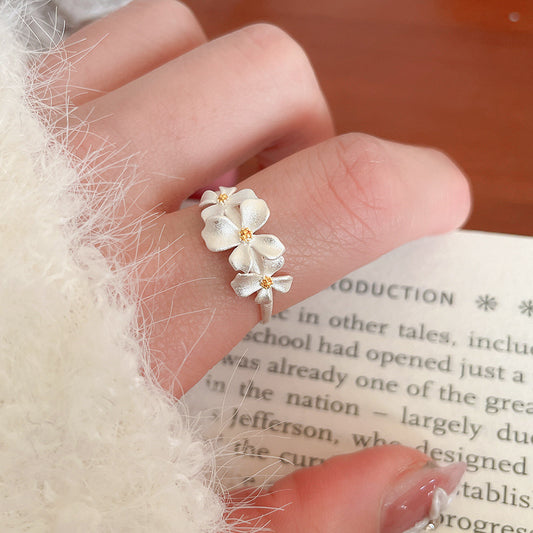 A2廠 韓國韓版素銀花朵開口戒指 批發 折扣@洽客服 25.12.W3「HR2845」